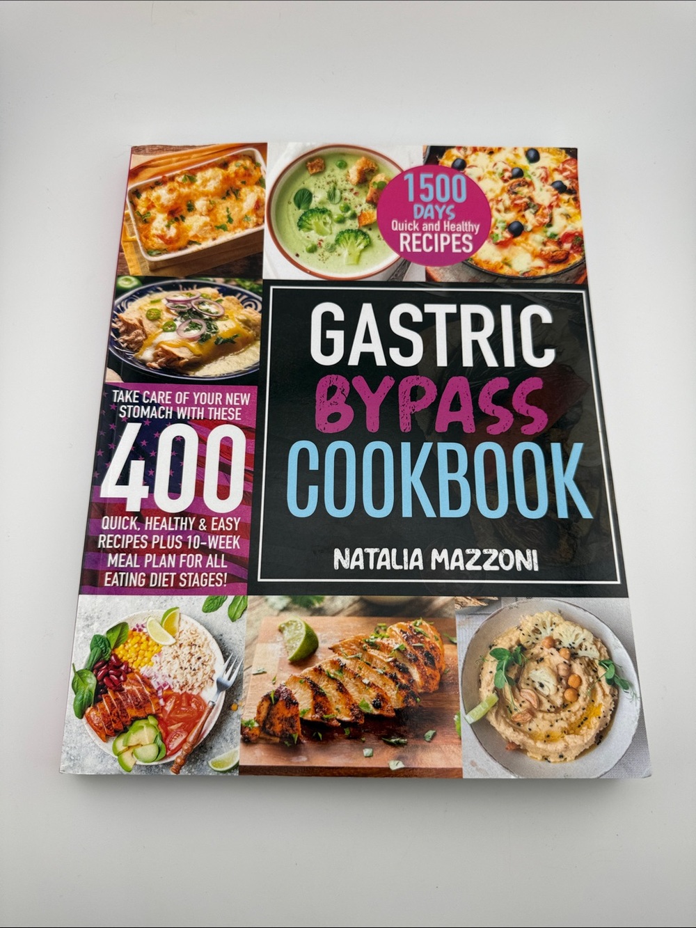 Gastric Bypass Cookbook by Natalia Mazzoni - Black, Pink, Blue